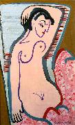 Ernst Ludwig Kirchner Reclining female nude oil